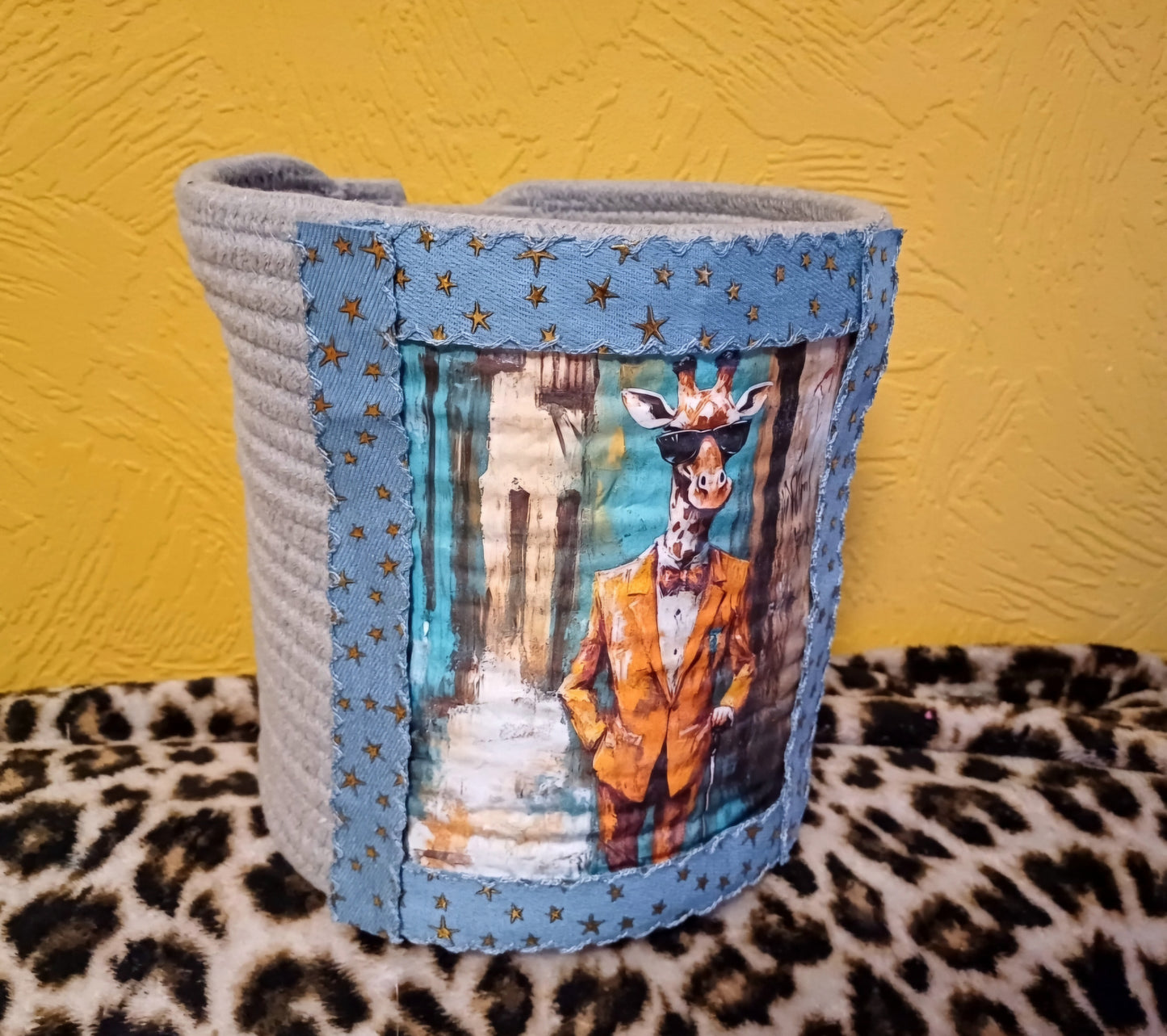 Artistic woven storage basket