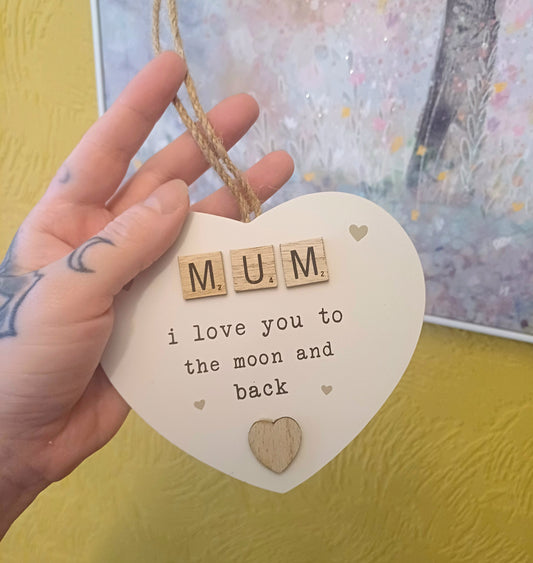 Decorative wooden hearts