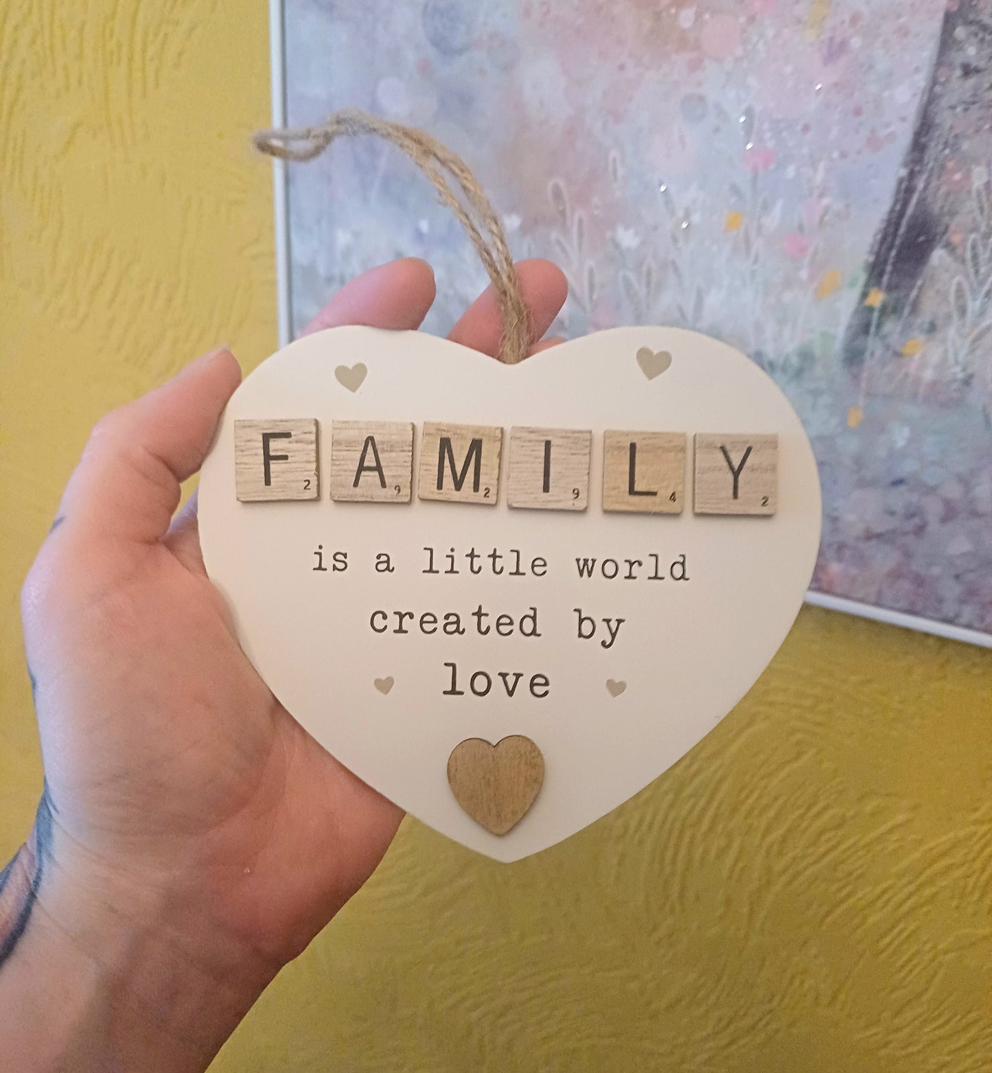 Decorative wooden hearts